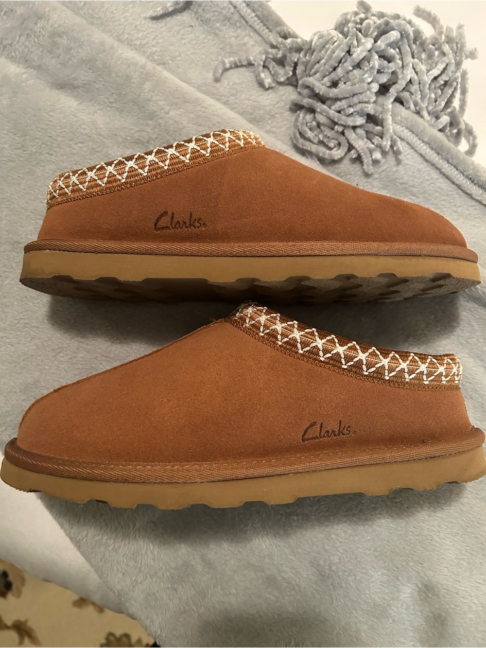 Clark’s suede fur lined clogs, brown, 8 - Picture 7 of 8